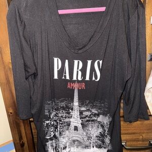 Black Paris Amour Women's Top